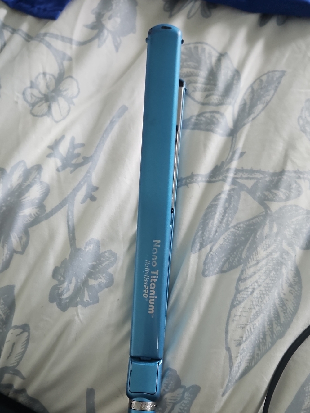 Blue Nano Titanium Hair Straightener Flat Iron